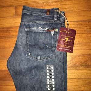 7 For All Mankind Flare Distressed Jeans